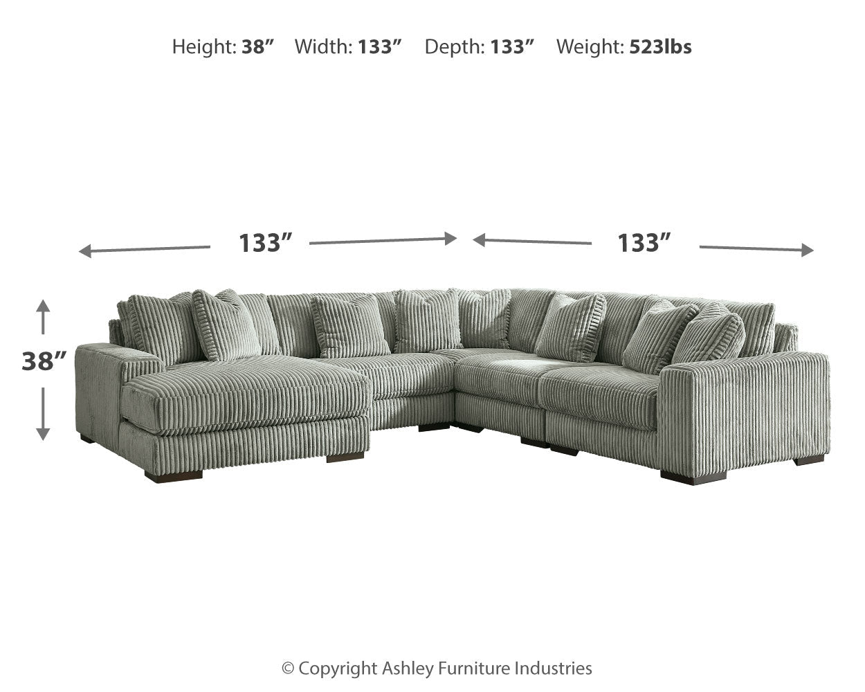 AshleyLindyn 5 - Piece Sectional with Chaise