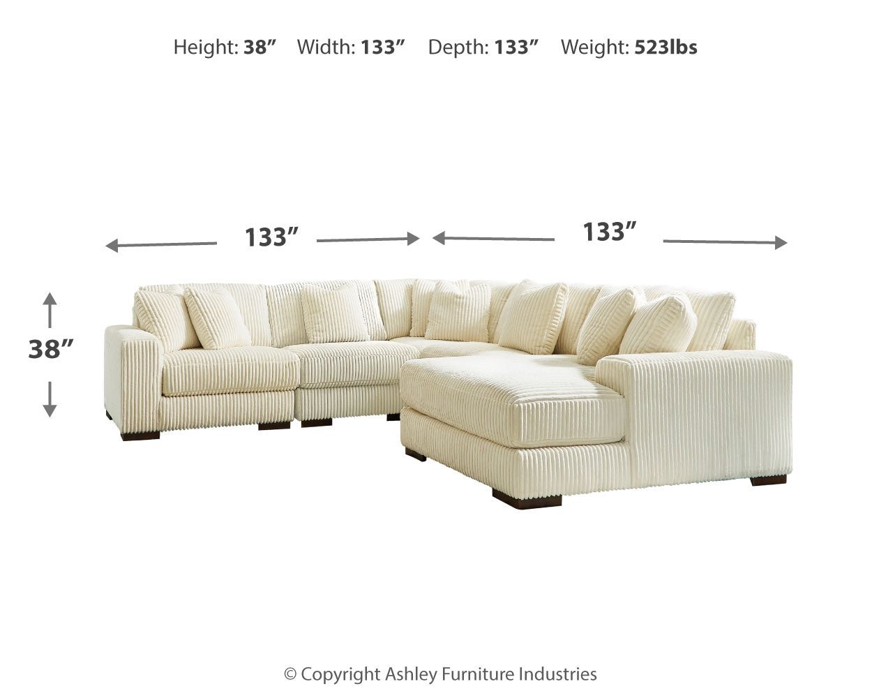 AshleyLindyn 5 - Piece Sectional with Chaise