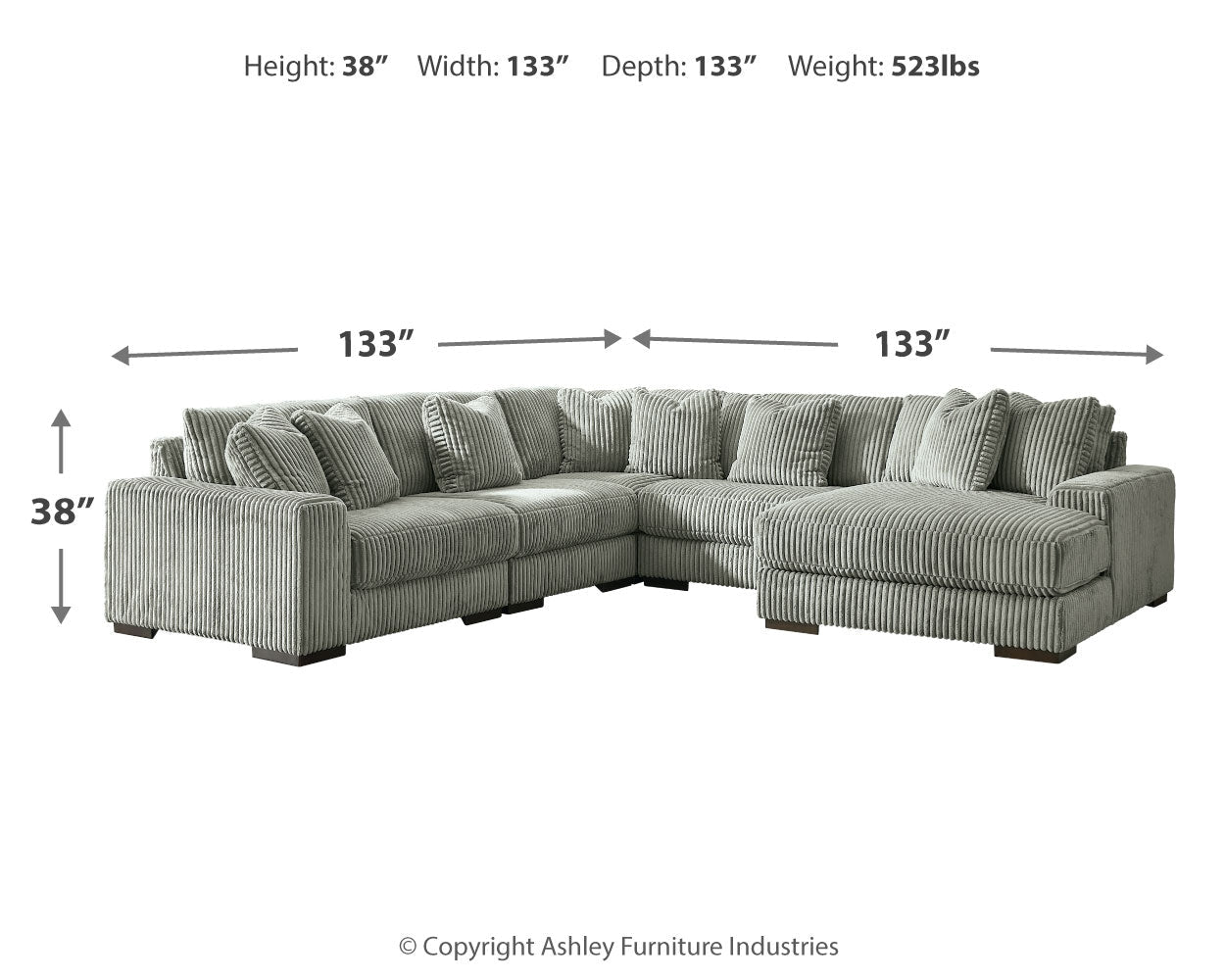 AshleyLindyn 5 - Piece Sectional with Chaise