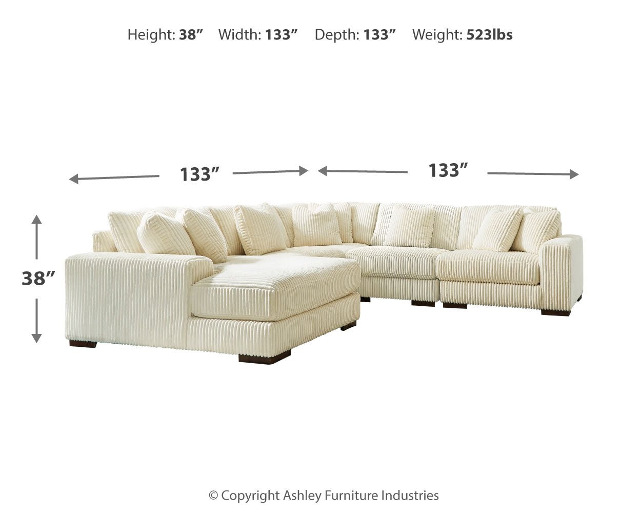 AshleyLindyn 5 - Piece Sectional with Chaise
