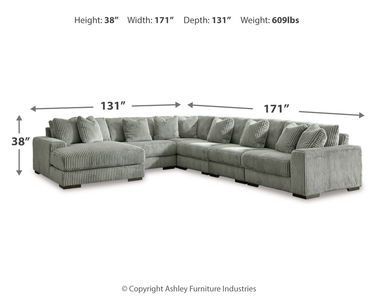 AshleyLindyn 6 - Piece Sectional with Chaise