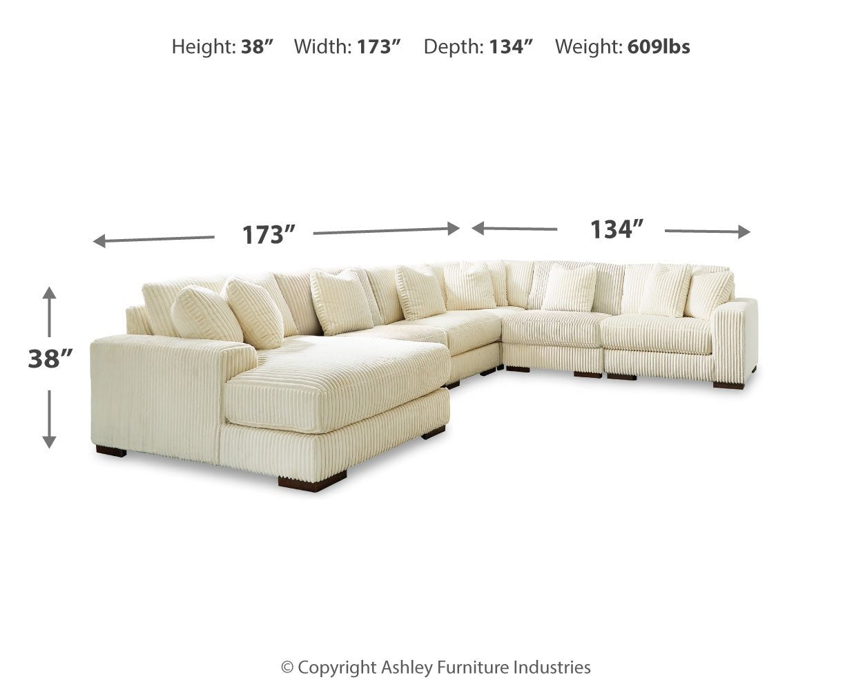 AshleyLindyn 6 - Piece Sectional with Chaise