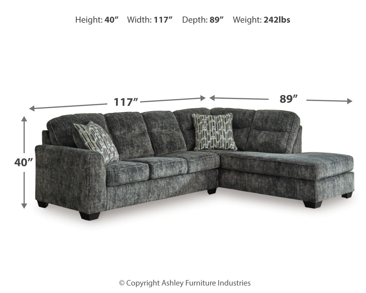 AshleyLonoke 2 - Piece Sectional with Chaise