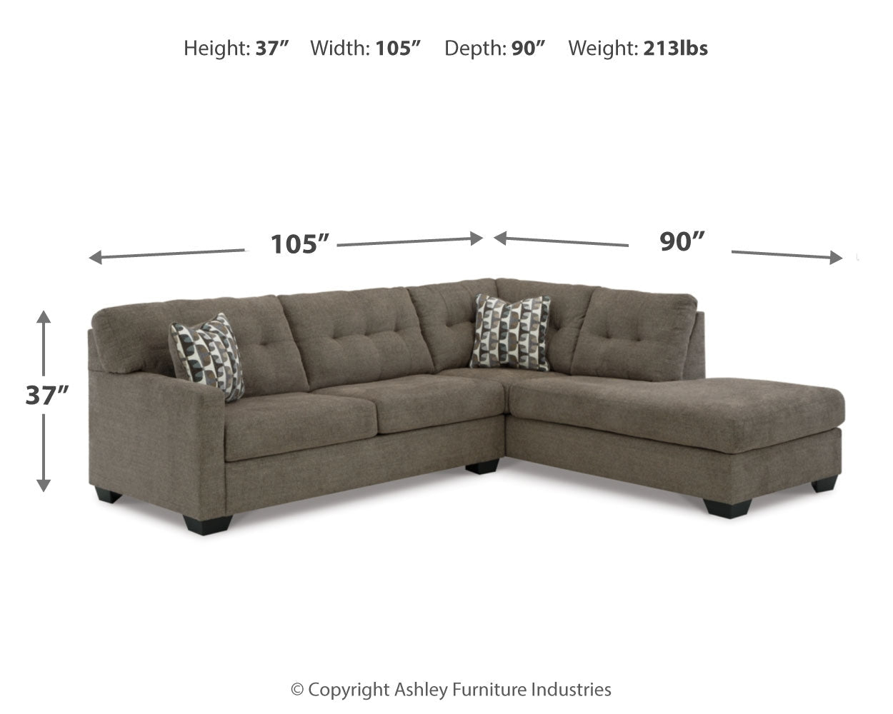 AshleyMahoney 2 - Piece Sectional with Chaise