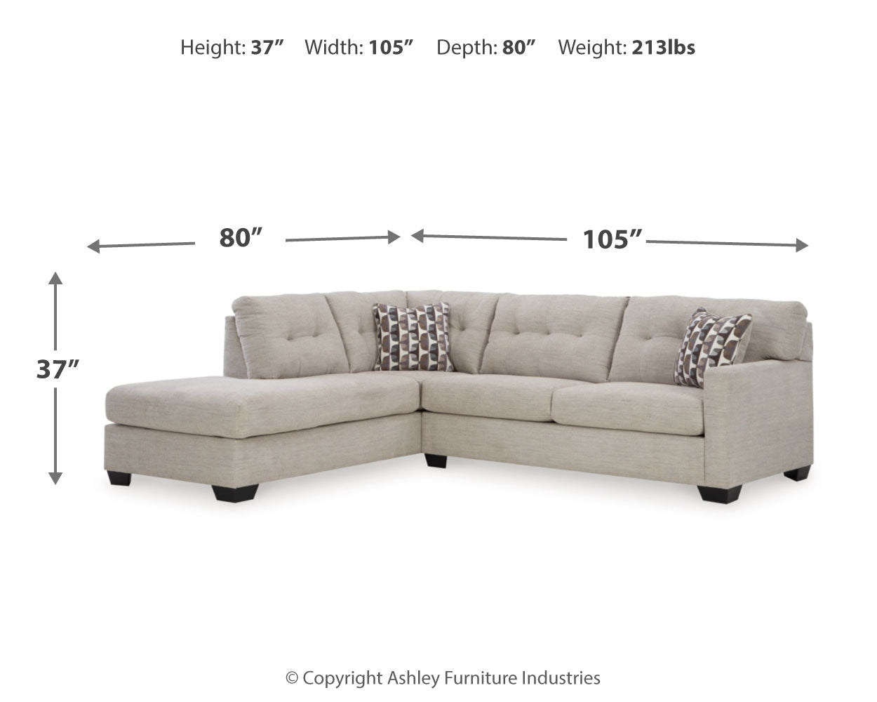 AshleyMahoney 2 - Piece Sectional with Chaise
