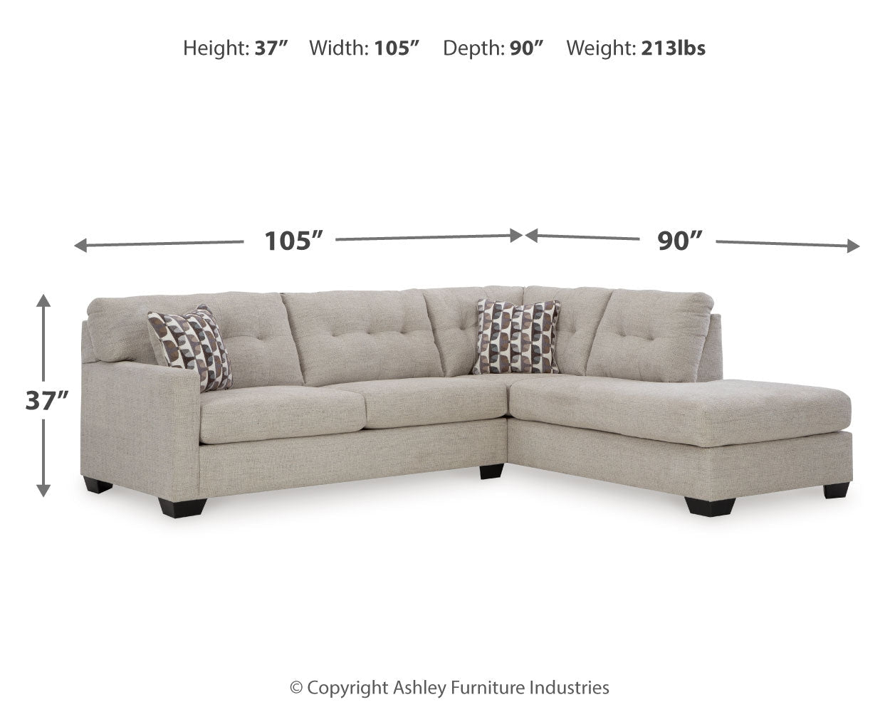 AshleyMahoney 2 - Piece Sectional with Chaise