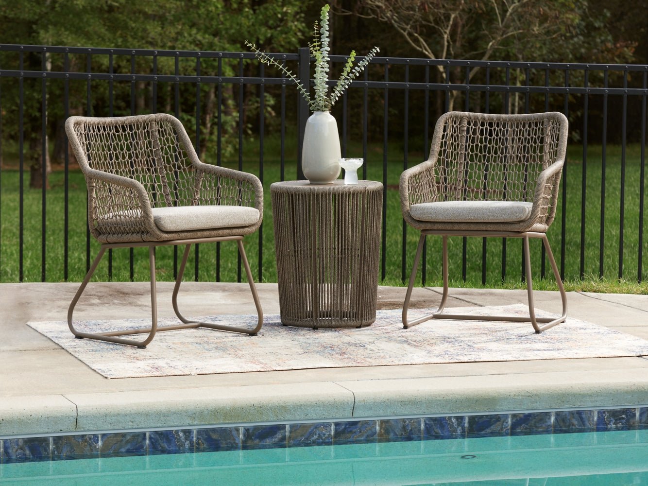 AshleyMajors Beach Outdoor Table and 2 Chairs