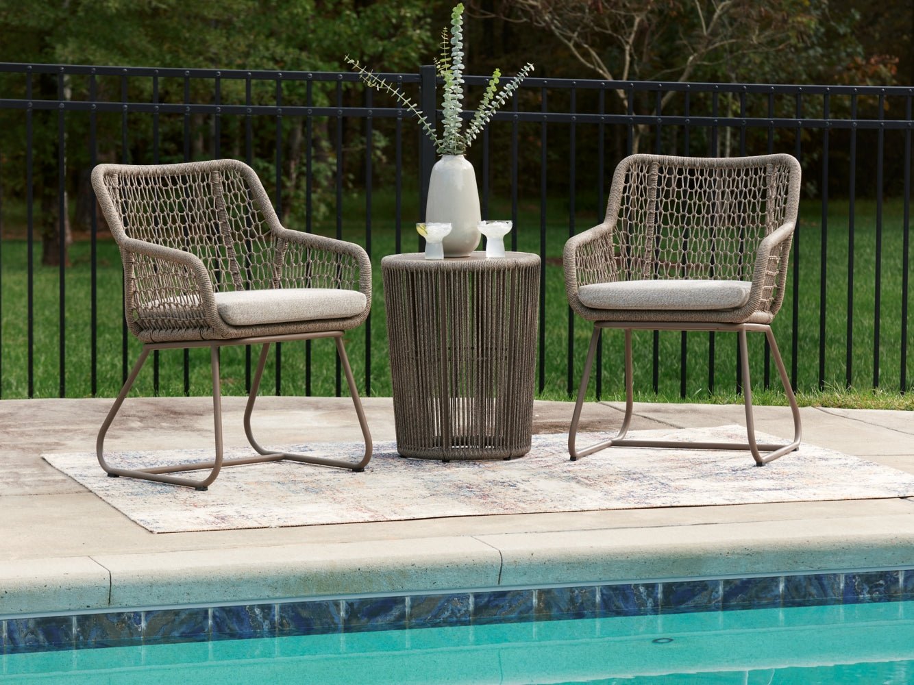 AshleyMajors Beach Outdoor Table and 2 Chairs