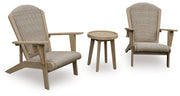 AshleyMarina Sun 2 Adirondack Chairs with End table