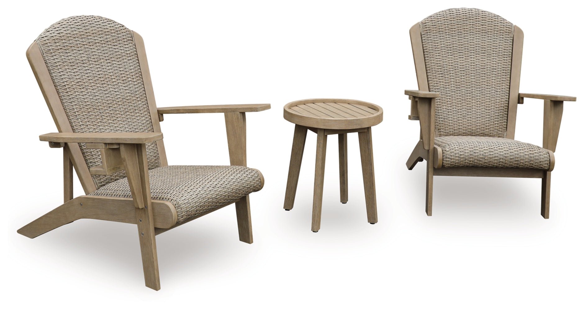 AshleyMarina Sun 2 Adirondack Chairs with End table