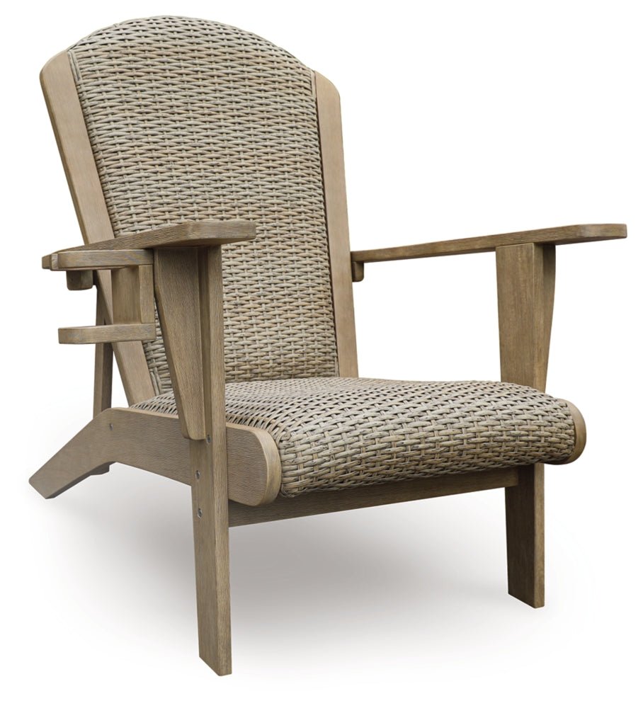 AshleyMarina Sun Outdoor Adirondack Chair and End Table