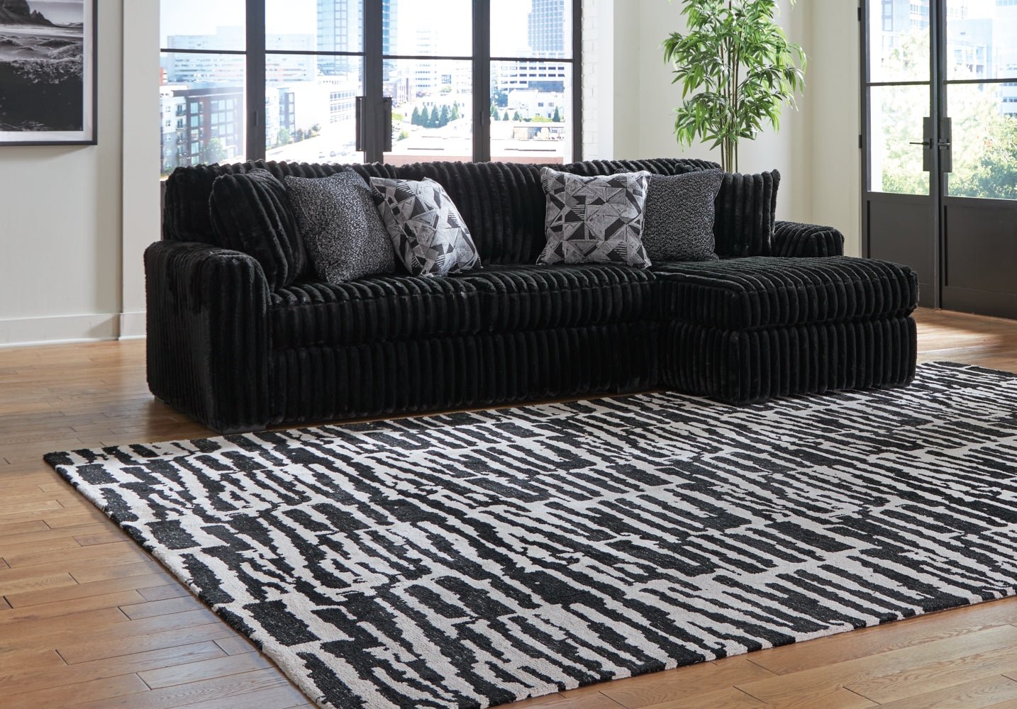 AshleyMidnight - Madness 2 - Piece Sectional Sofa with Chaise