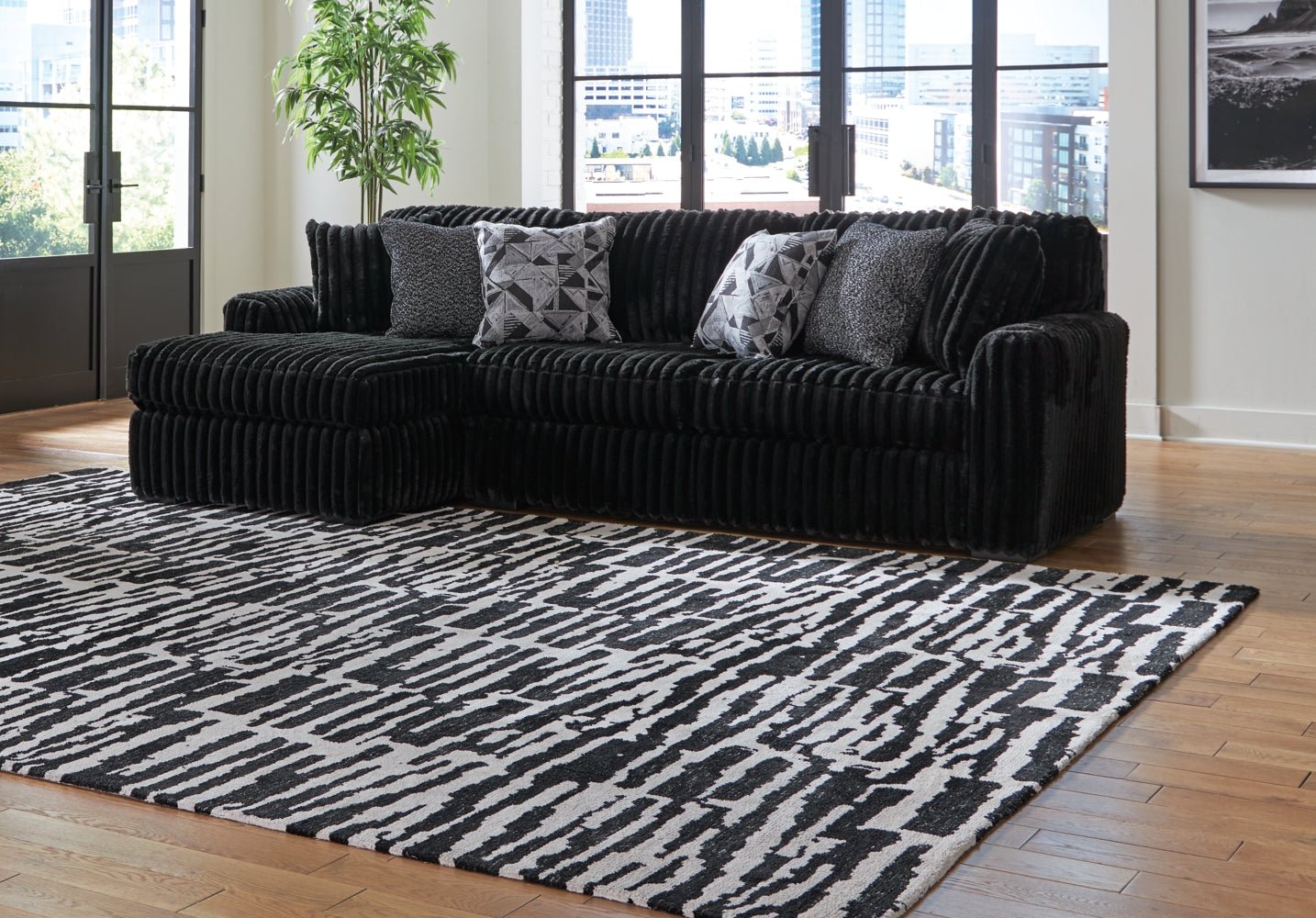 AshleyMidnight - Madness 2 - Piece Sectional Sofa with Chaise