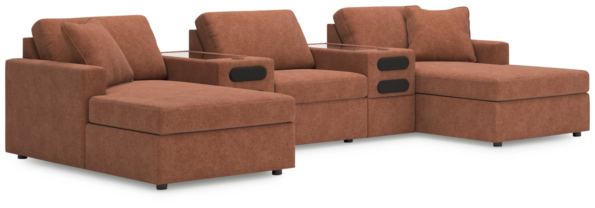 AshleyModmax 5 - Piece Double Chaise with Audio Consoles