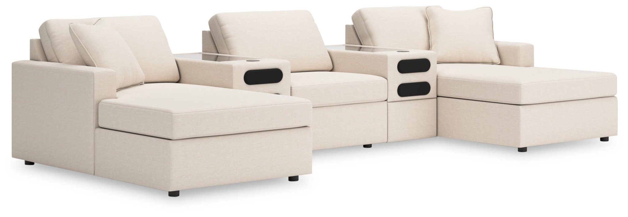 AshleyModmax 5 - Piece Double Chaise with Audio Consoles