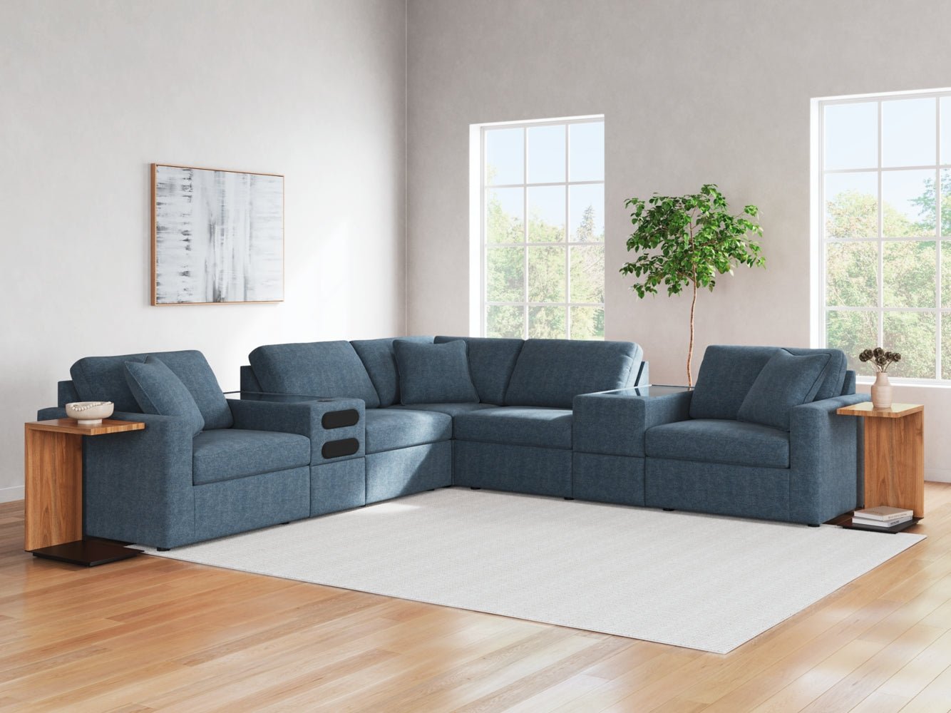 AshleyModmax 7 - Piece Balanced Sectional with Audio and Storage Consoles