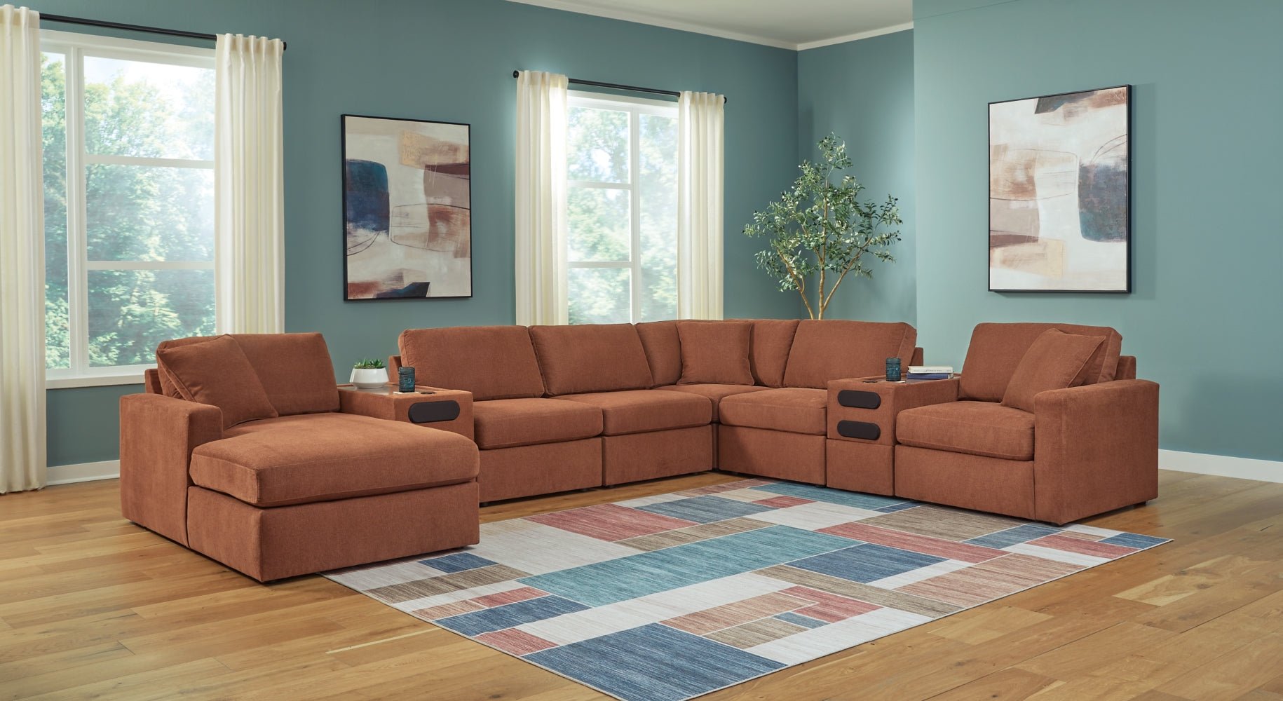 AshleyModmax 8 - Piece Sectional with Audio System and Chaise