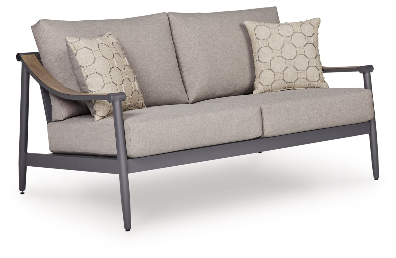 AshleyOcean Beach Outdoor Loveseat with Cushion
