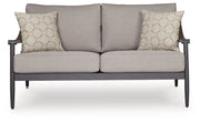 AshleyOcean Beach Outdoor Loveseat with Cushion
