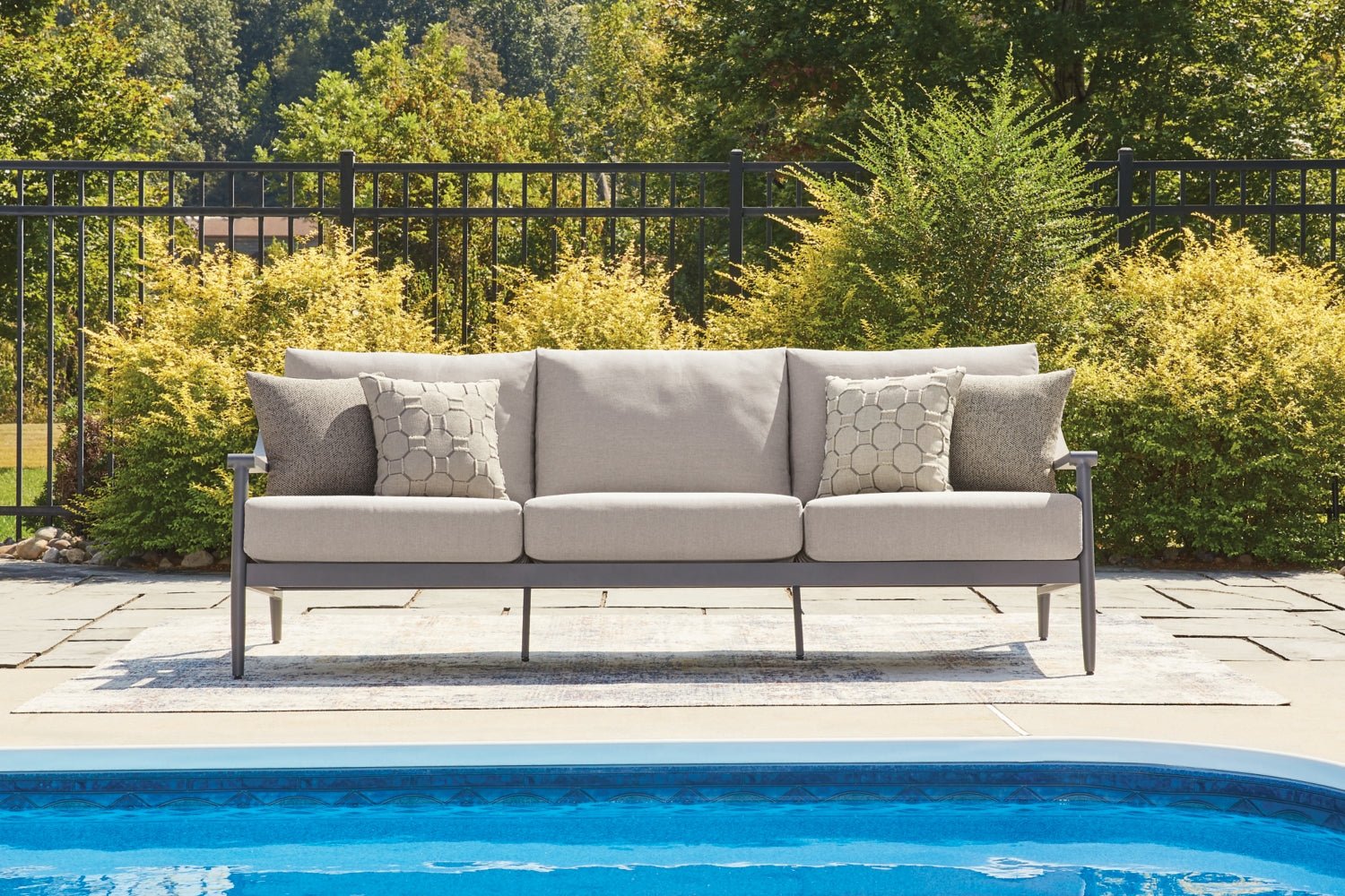 AshleyOcean Beach Outdoor Sofa with Cushion