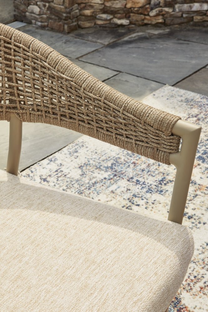 AshleyOrchard Beach Outdoor Arm Chair with Cushion (Set of 4)
