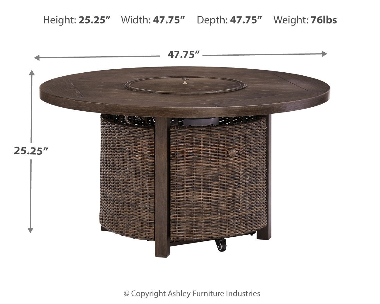 AshleyParadise Trail Fire Pit Table
