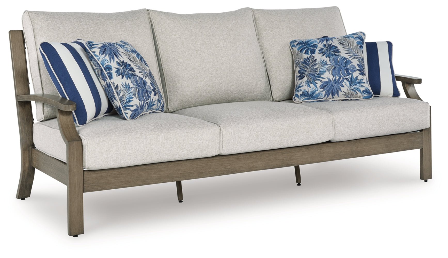 AshleyRainier Ranch Outdoor Sofa and Loveseat with Coffee Table