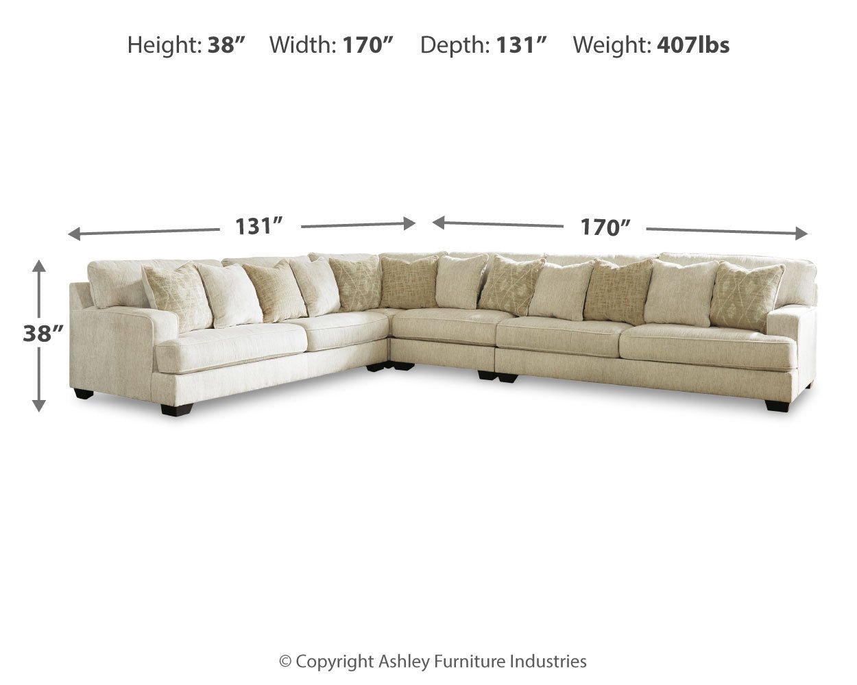 AshleyRawcliffe 4 - Piece Sectional