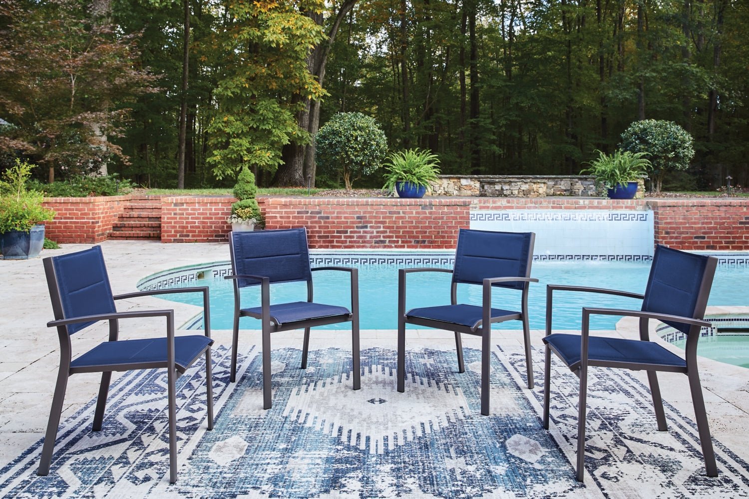 AshleyRocky Creek Outdoor Sling Arm Chair (Set of 4)