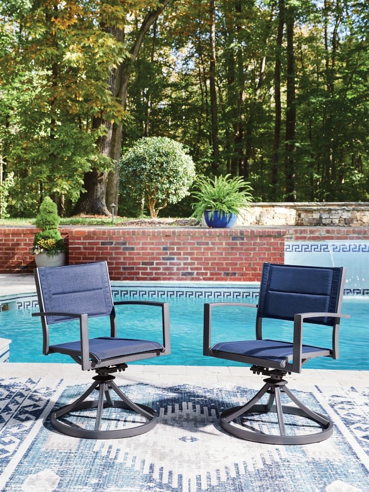 AshleyRocky Creek Outdoor Sling Swivel Chair (Set of 2)