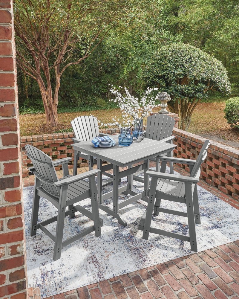 AshleySanctuary Beach Counter Dining Set