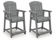 AshleySanctuary Beach Outdoor Counter Height Bar Stool (Set of 2)