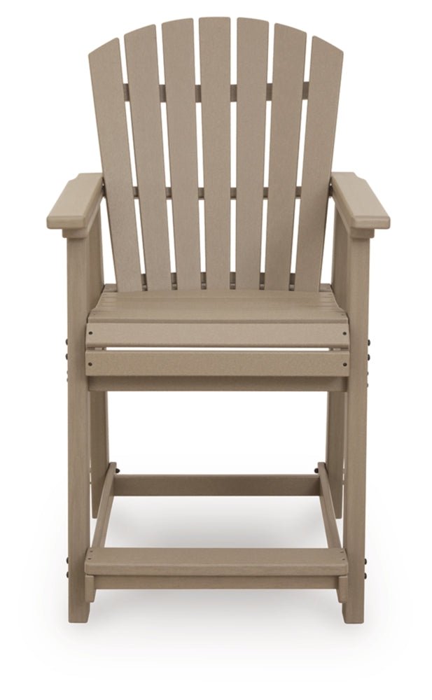 AshleySeacliff Beach Outdoor Counter Height Bar Stool (Set of 2)