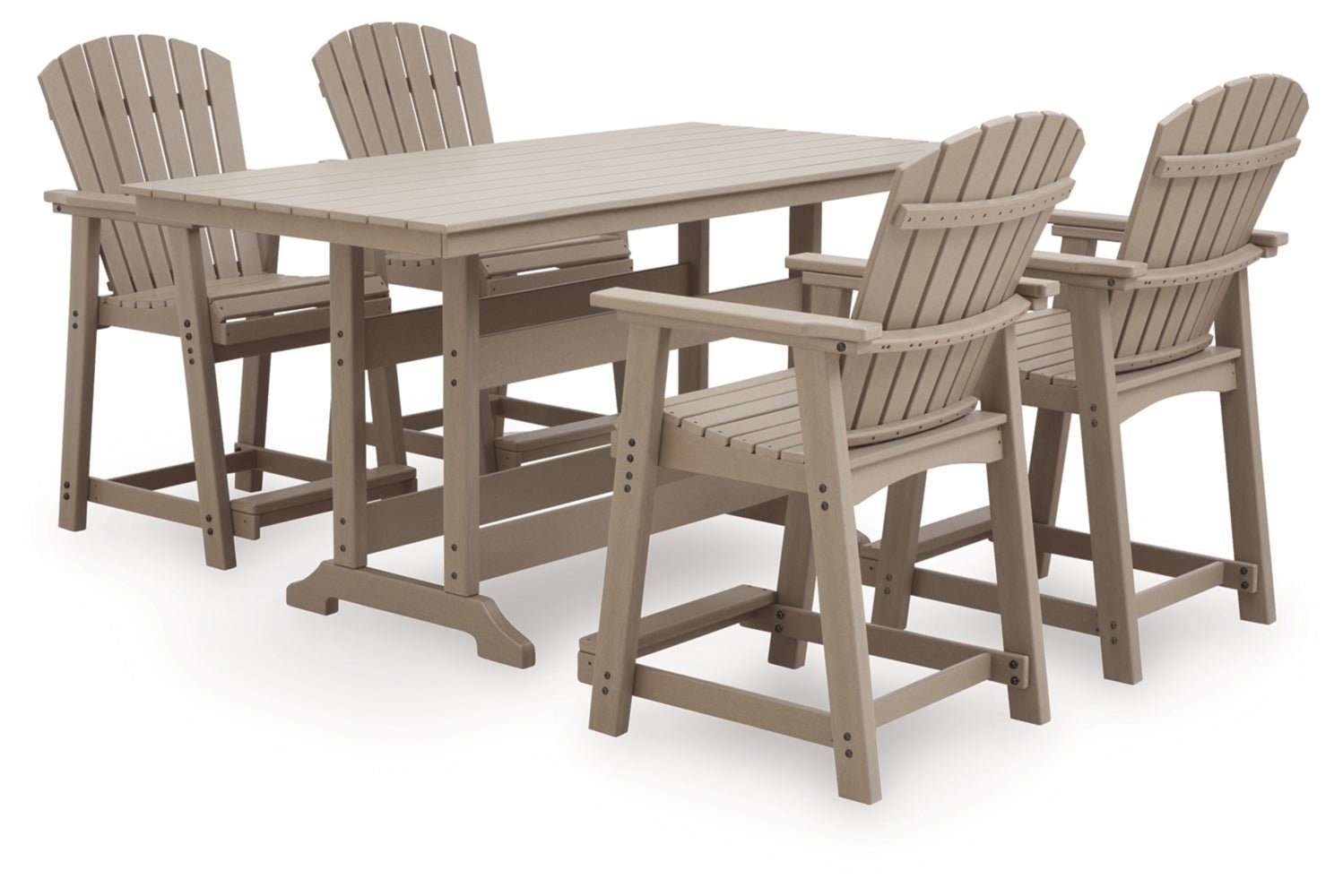 AshleySeacliff Beach Outdoor Counter Height Dining Set