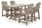 AshleySeacliff Beach Outdoor Counter Height Dining Set