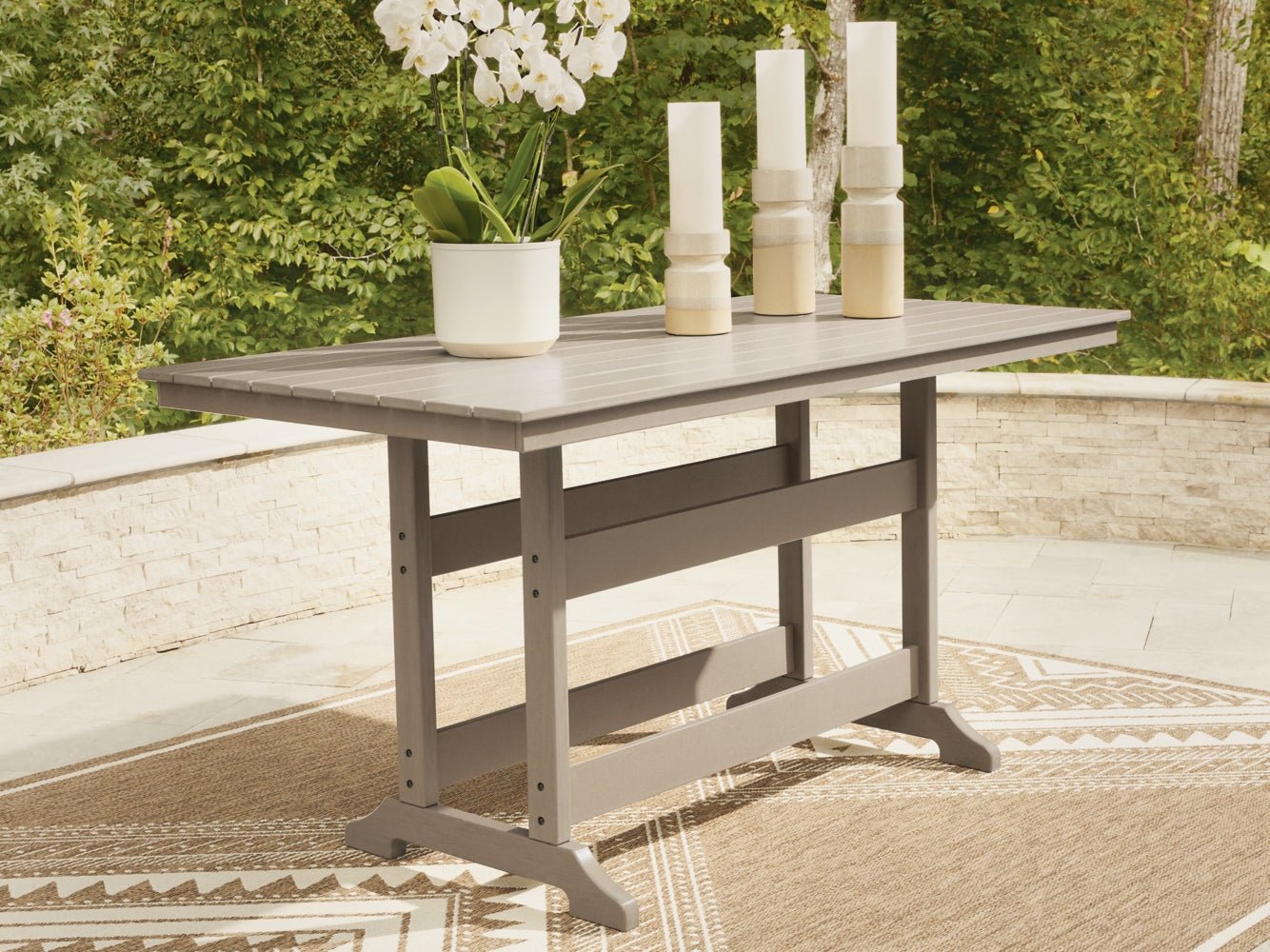 AshleySeacliff Beach Outdoor Counter Height Dining Table