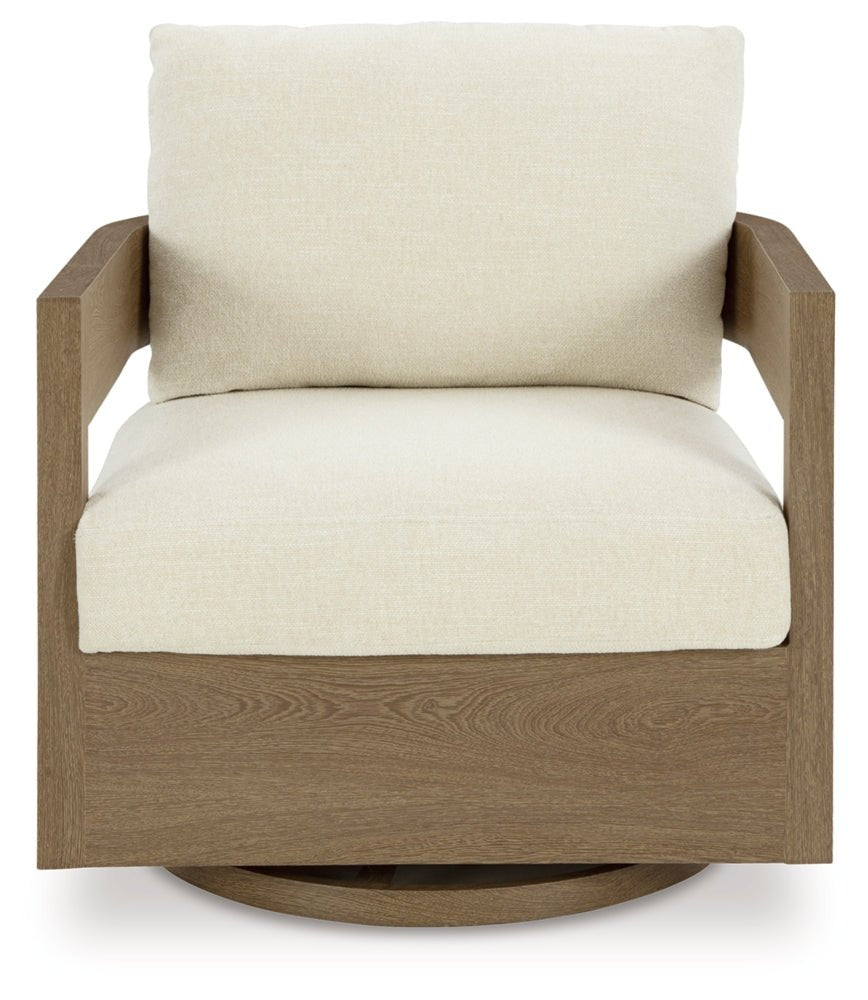 AshleySerene Bay Outdoor Sofa and 2 Chairs with Coffee Table