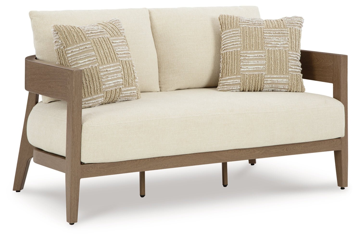 AshleySerene Bay Outdoor Sofa and Loveseat with Coffee Table