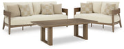 AshleySerene Bay Outdoor Sofa and Loveseat with Coffee Table
