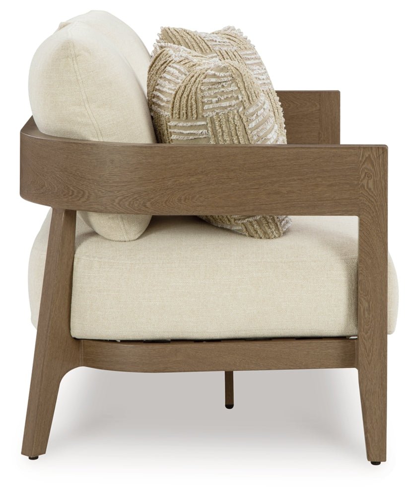 AshleySerene Bay Outdoor Sofa and Loveseat with Coffee Table