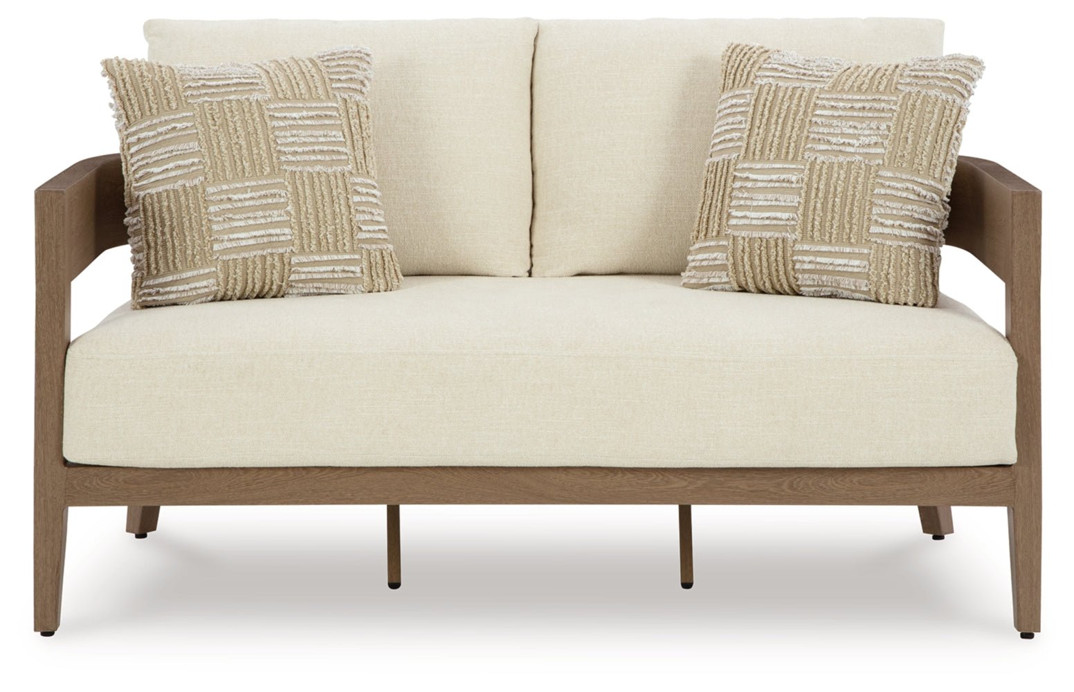 AshleySerene Bay Outdoor Sofa and Loveseat with Coffee Table