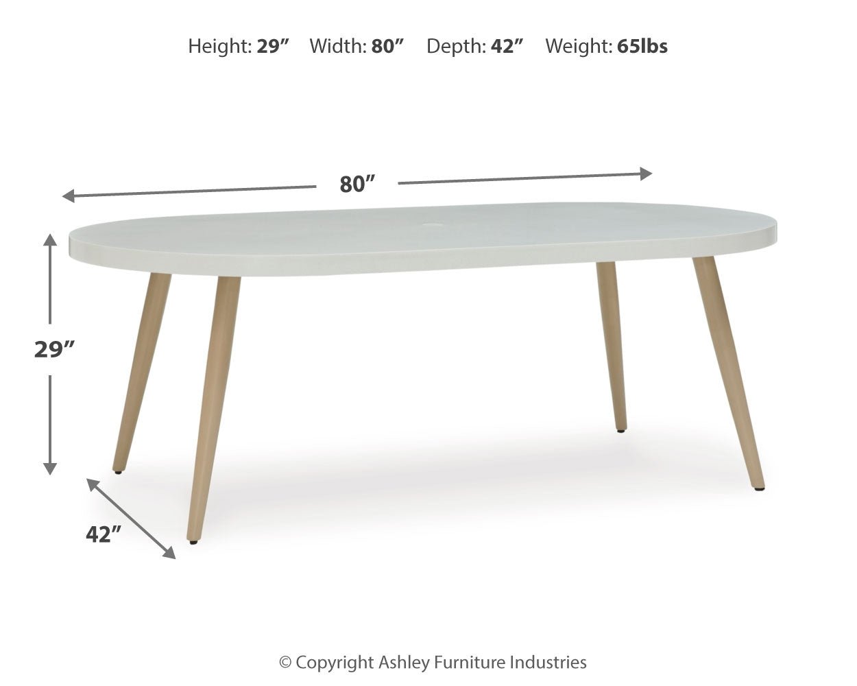 AshleySeton Creek Outdoor Dining Table