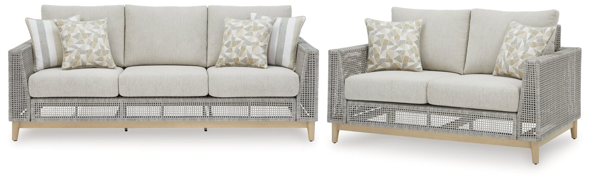AshleySeton Creek Outdoor Sofa and Loveseat