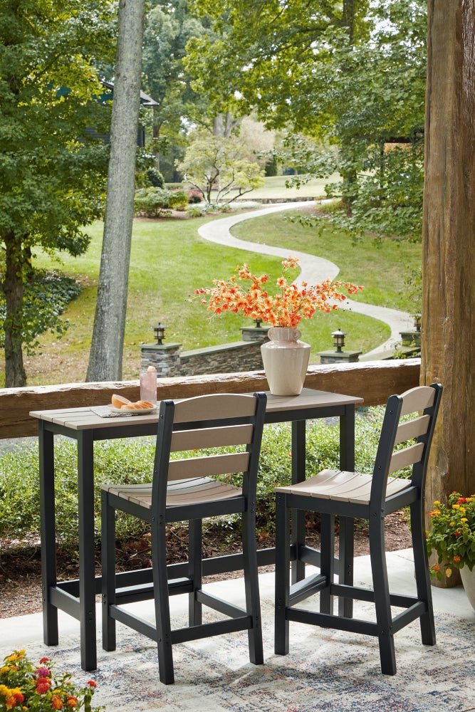 AshleyShoreline Beach Outdoor Counter Table and 2 Barstools