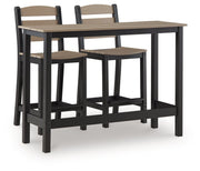 AshleyShoreline Beach Outdoor Counter Table and 2 Barstools