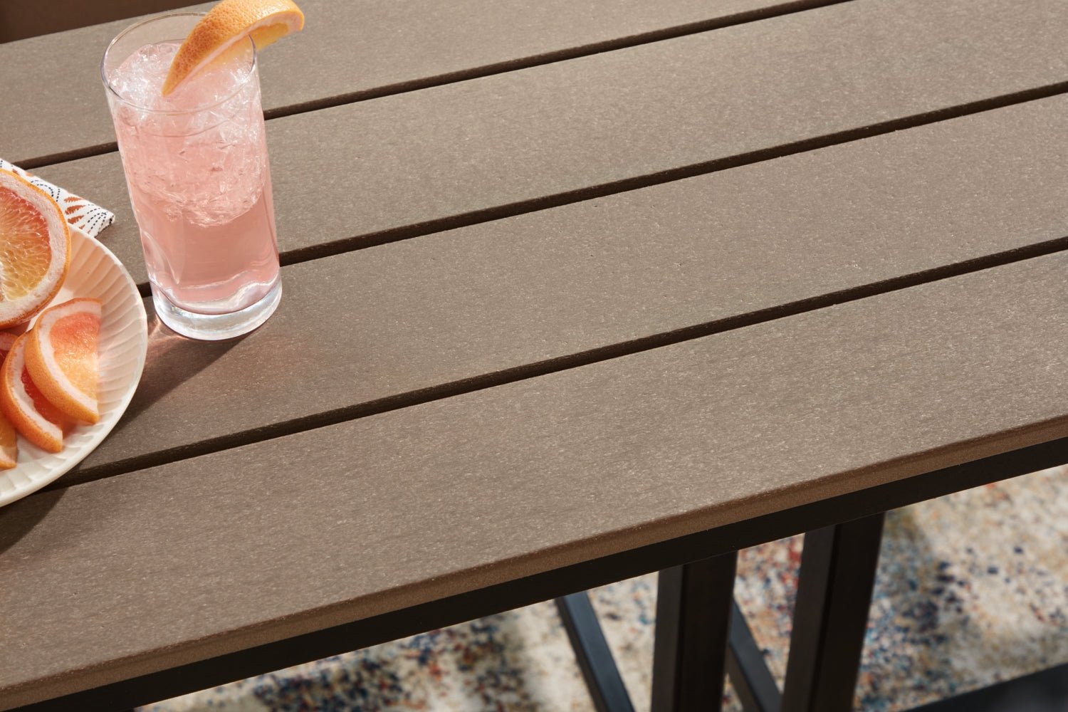 AshleyShoreline Beach Outdoor Counter Table and 2 Barstools
