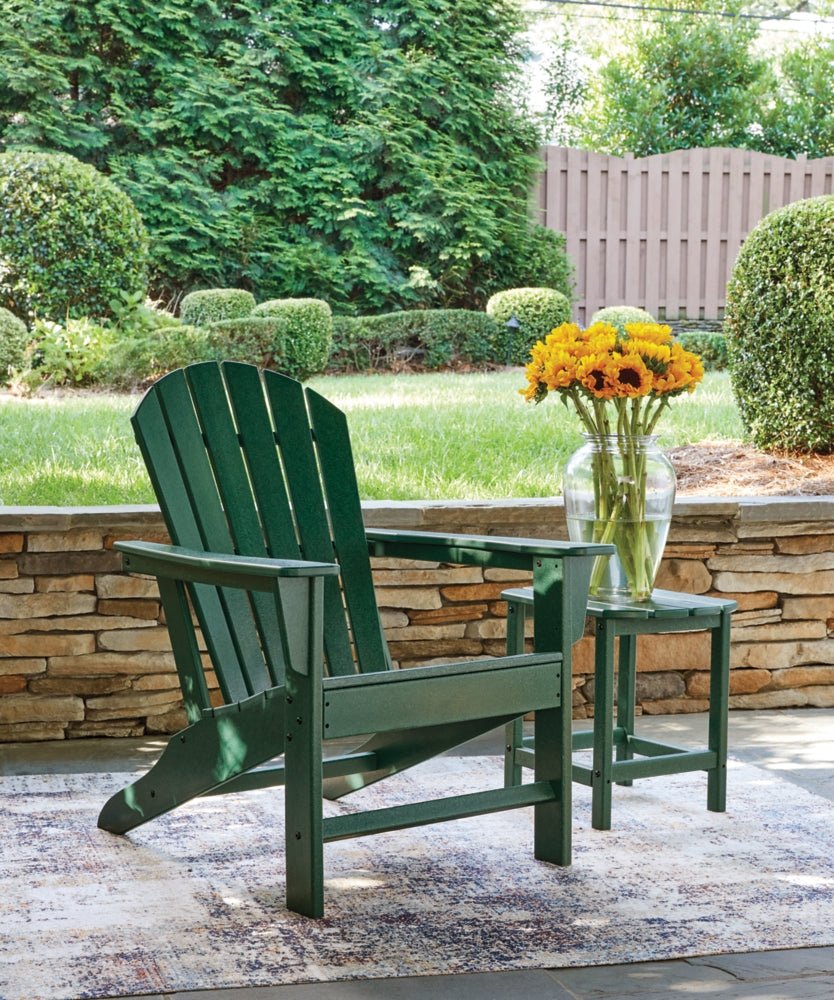 AshleySundown Shores 2 Adirondack Chairs with End table