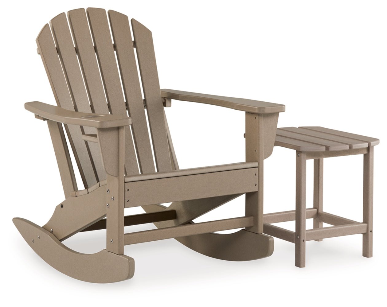 AshleySundown Treasure Outdoor Rocking Chair and End Table Set