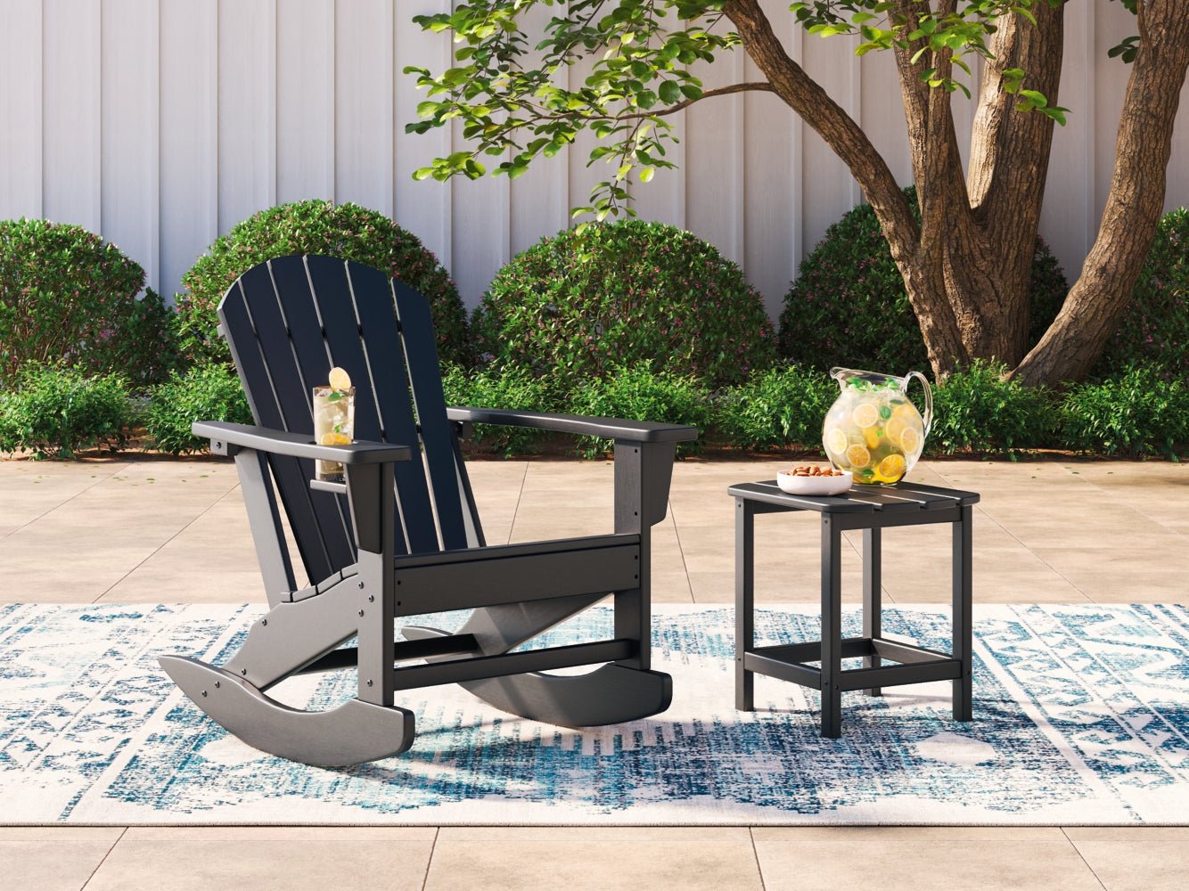 AshleySundown Treasure Outdoor Rocking Chair and End Table Set