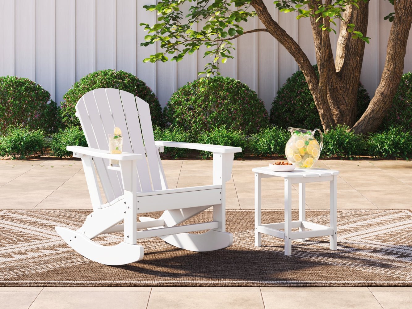 AshleySundown Treasure Outdoor Rocking Chair and End Table Set